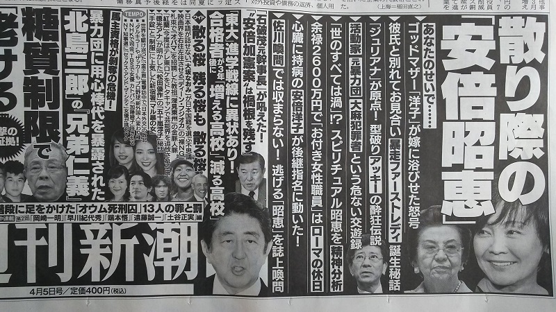 週刊新潮 広告 政治
