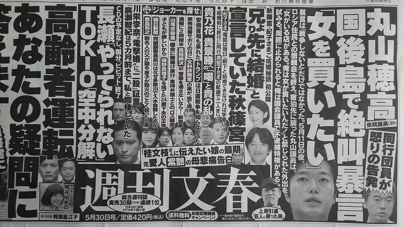 週刊文春 広告 政治