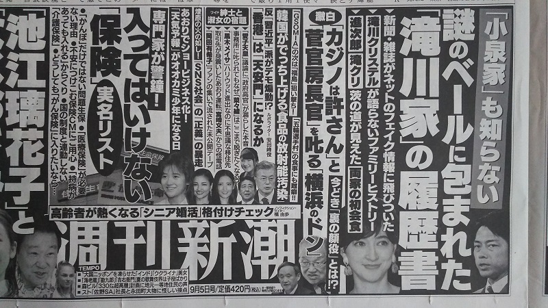 週刊新潮 広告 政治