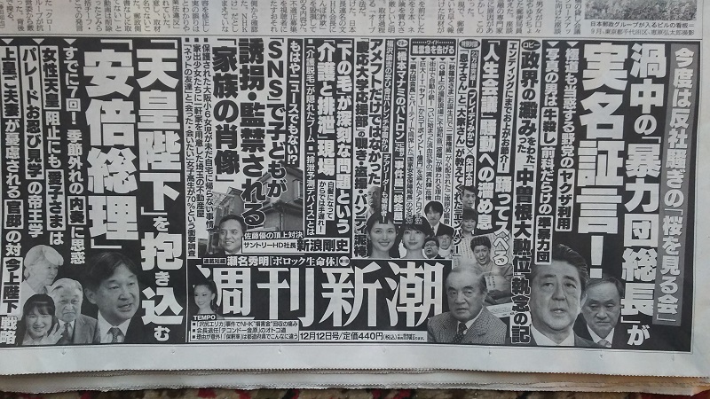 週刊新潮 広告 政治