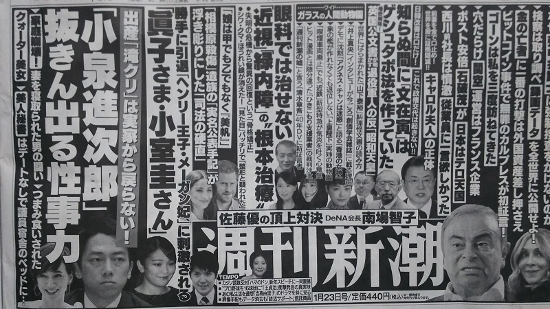 週刊新潮 広告 政治