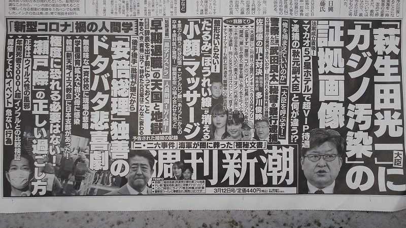 週刊新潮 広告 政治