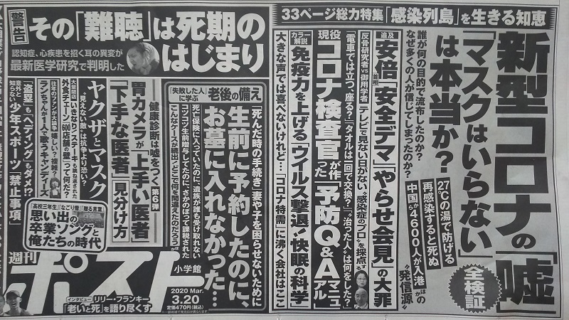 週刊ポスト 広告 政治