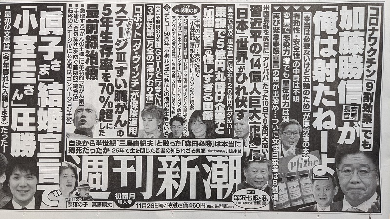 週刊新潮 広告 政治