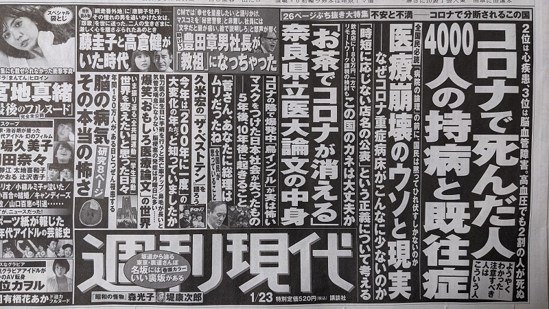 週刊現代 広告 政治