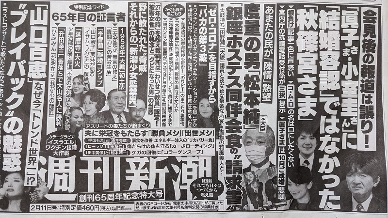 週刊新潮 広告 政治