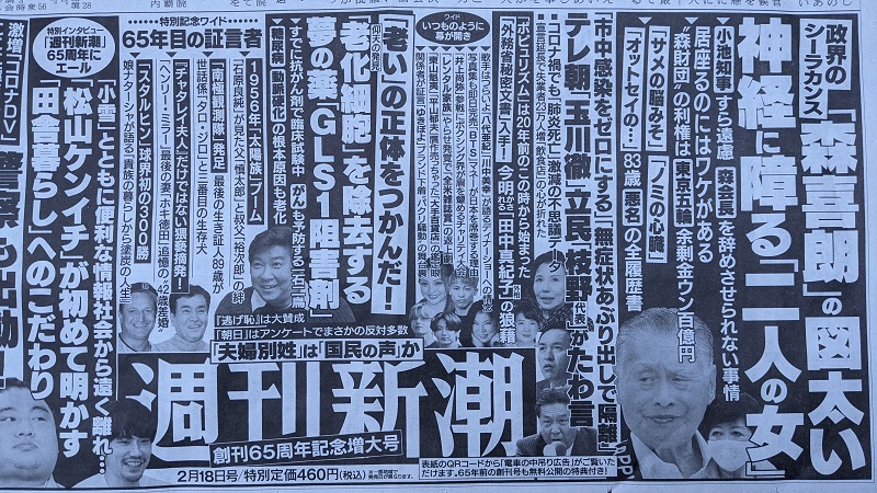 週刊新潮 広告 政治