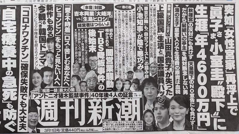 週刊新潮 広告 政治