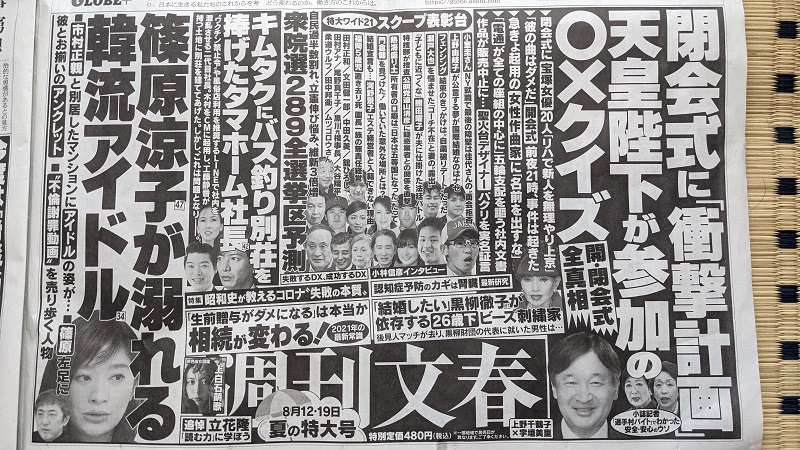 週刊文春 広告 政治
