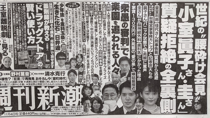 週刊新潮 広告 政治