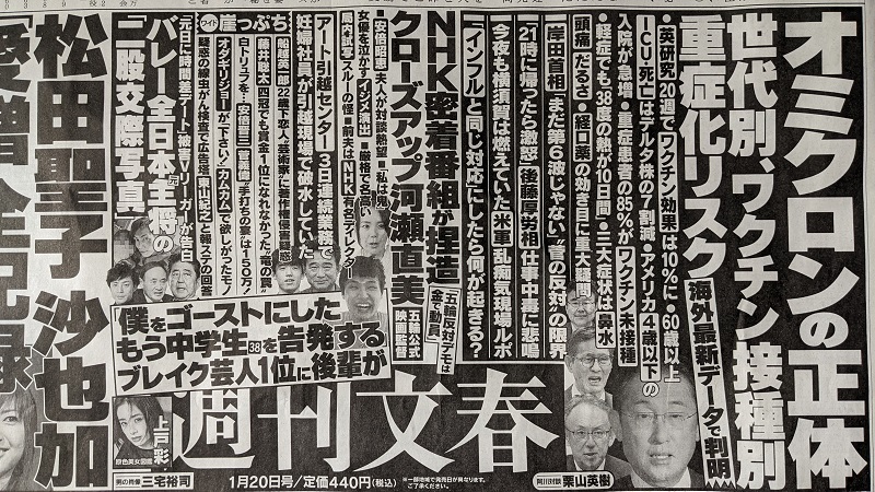 週刊文春 広告 政治