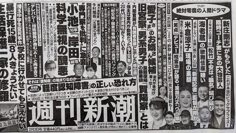 週刊新潮 広告 政治