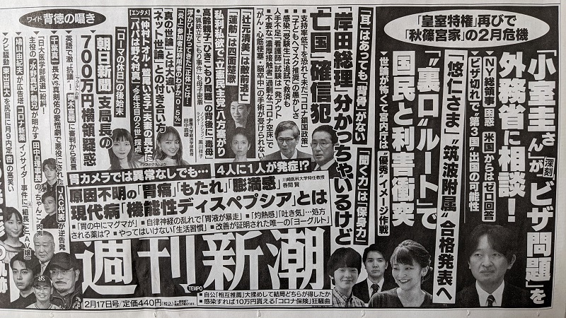 週刊新潮 広告 政治