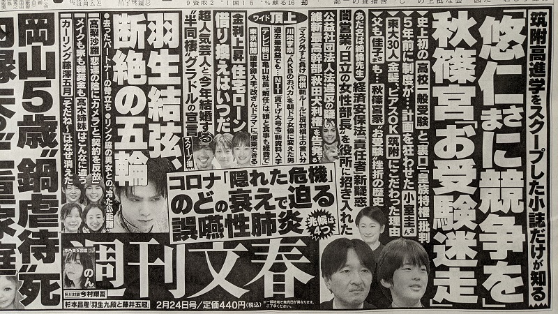 週刊文春 広告 政治