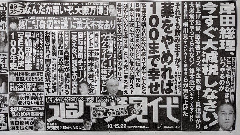 週刊現代 広告 政治