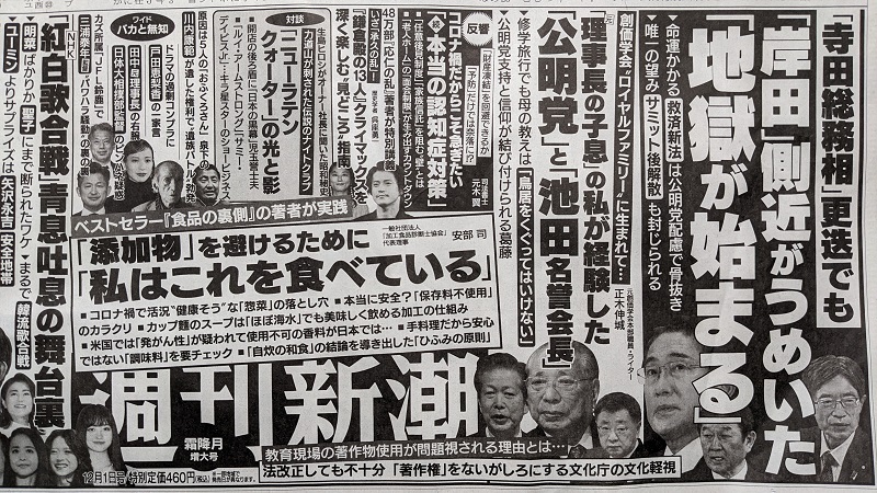 週刊新潮 広告 政治