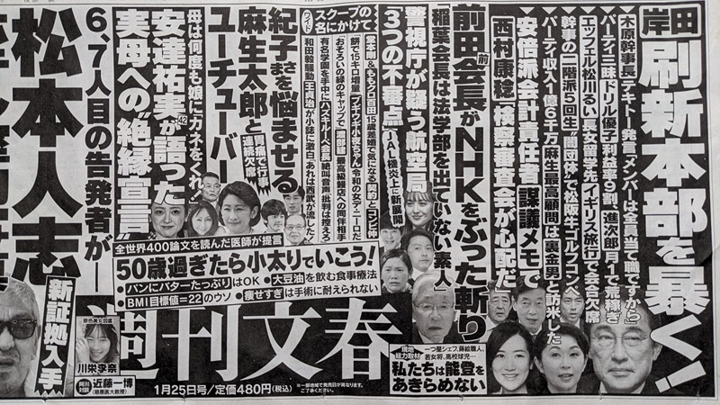 週刊文春 広告 政治