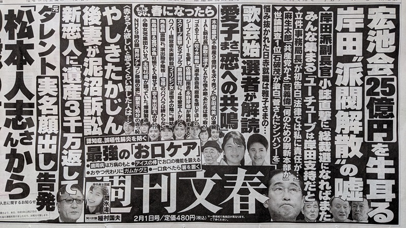 週刊文春 広告 政治