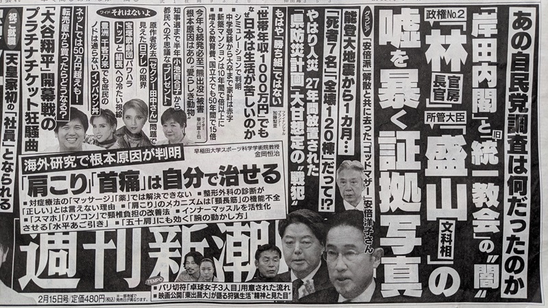 週刊新潮 広告 政治