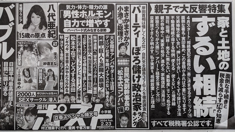 週刊ポスト 広告 政治