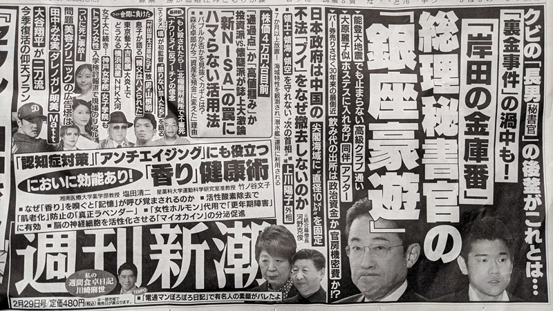 週刊新潮 広告 政治