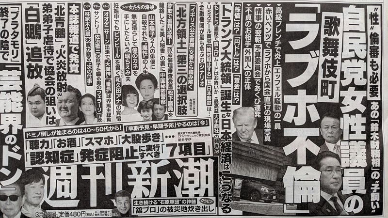 週刊新潮 広告 政治
