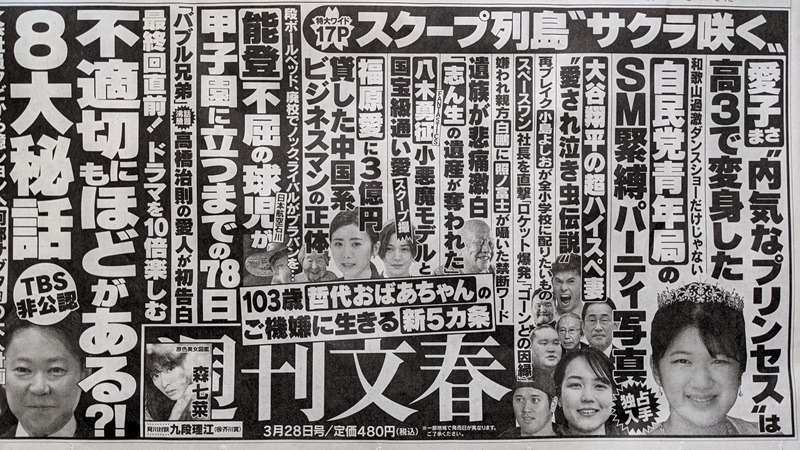 週刊文春 広告 政治