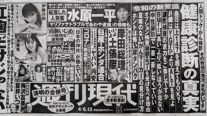 週刊現代 広告 政治
