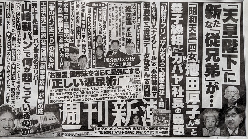 週刊新潮 広告 政治