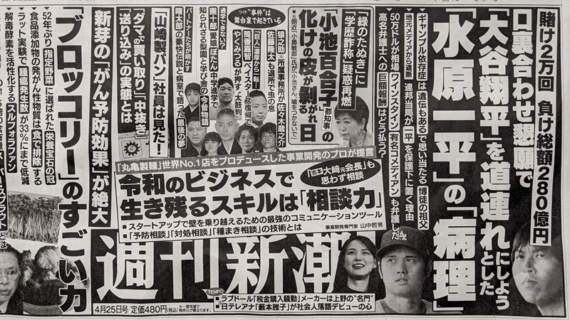 週刊新潮 広告 政治
