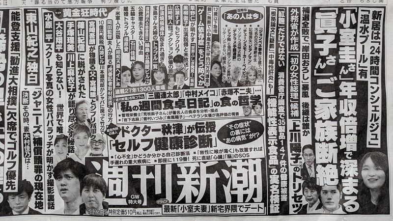 週刊新潮 広告 政治