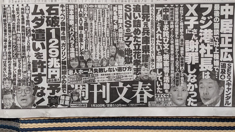 週刊文春 広告 政治