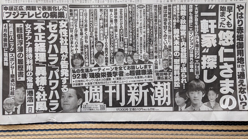 週刊新潮 広告 政治