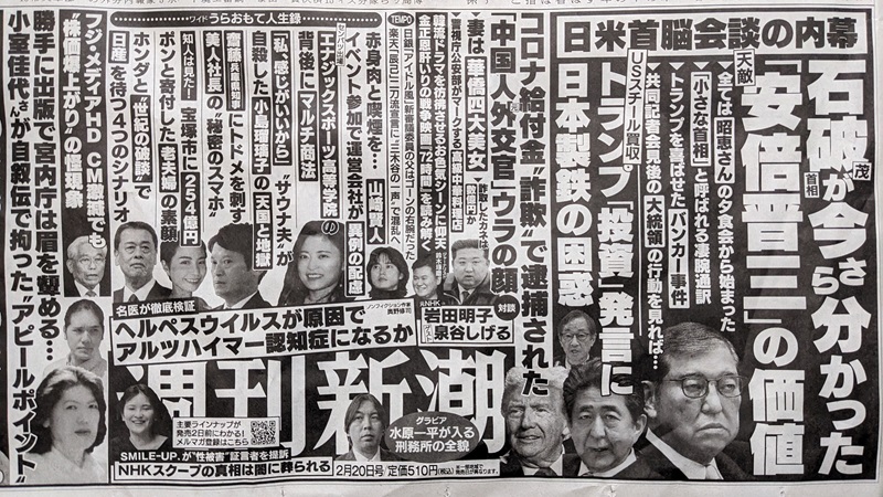 週刊新潮 広告 政治