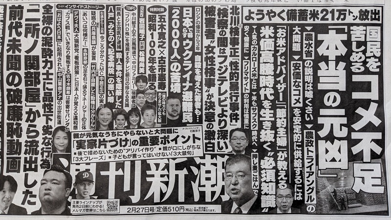 週刊新潮 広告 政治